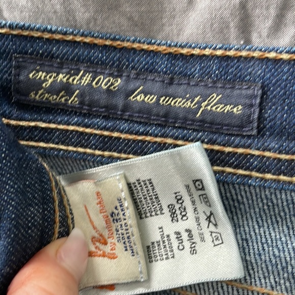 Citizens of Humanity Ingrid Jean Size 25 Flare Wide Leg Denim Blue Dark 10" Rise - Picture 3 of 3